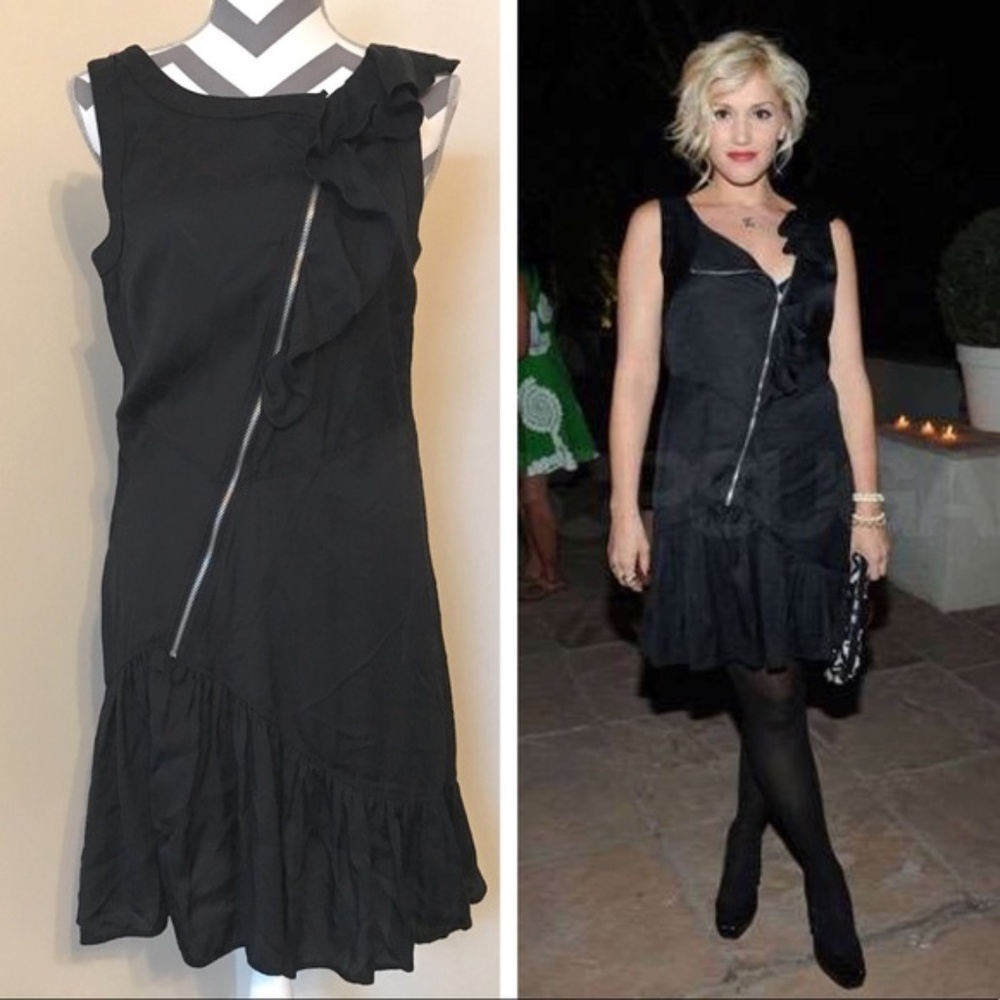 Marc by Marc Jacobs Black Zipper Mini Dress